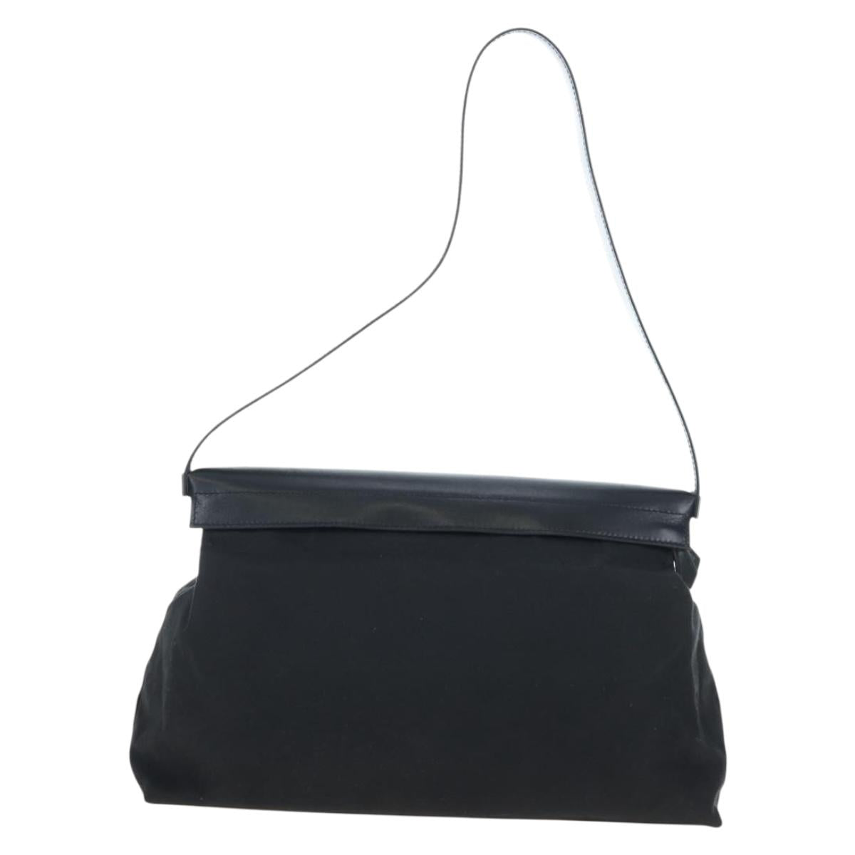 HERMES Yo Bag Bag Canvas Buffalo Skipper With Pouch Black Silver Auth 191068SAM