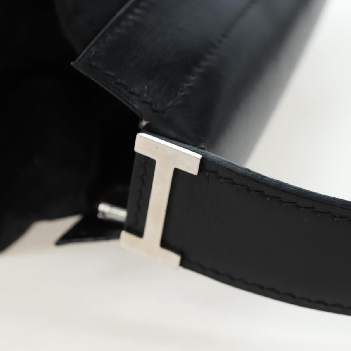 HERMES Yo Bag Bag Canvas Buffalo Skipper With Pouch Black Silver Auth 191068SAM