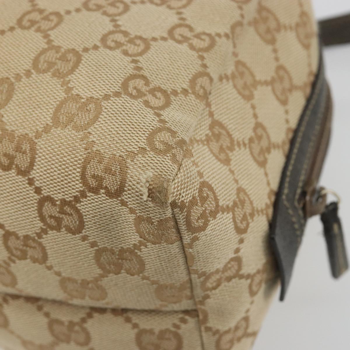 GUCCI GG Canvas Hand Pouch Beige 124542 Auth 191071