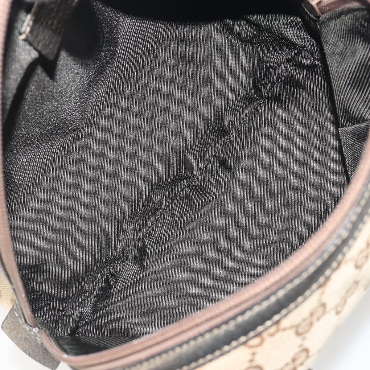 GUCCI GG Canvas Hand Pouch Beige 124542 Auth 191071