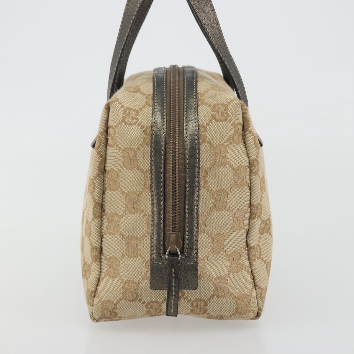 GUCCI GG Canvas Hand Pouch Beige 124542 Auth 191071