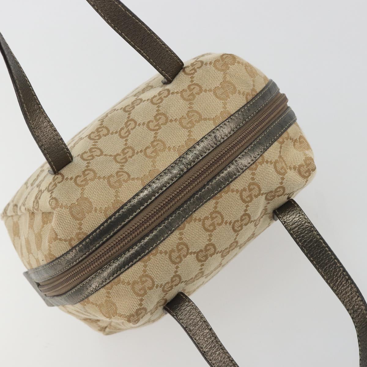 GUCCI GG Canvas Hand Pouch Beige 124542 Auth 191071