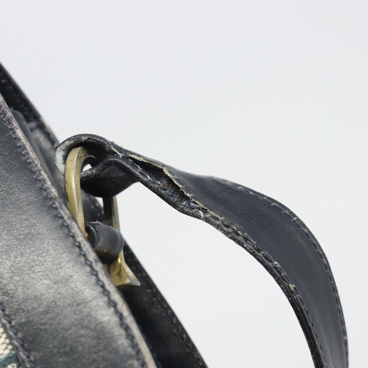 GUCCI GG Supreme Sherry Line Shoulder Bag PVC Navy Gold Auth 191082