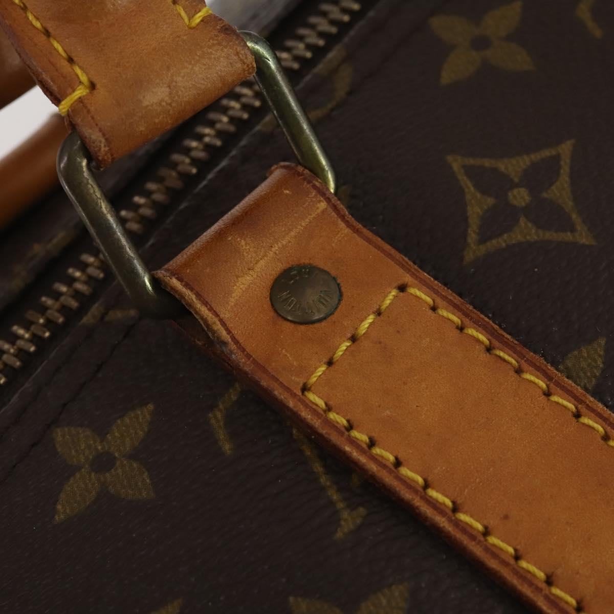 LOUIS VUITTON Monogram Keepall 55 Boston Bag M41424 LV Auth 191086