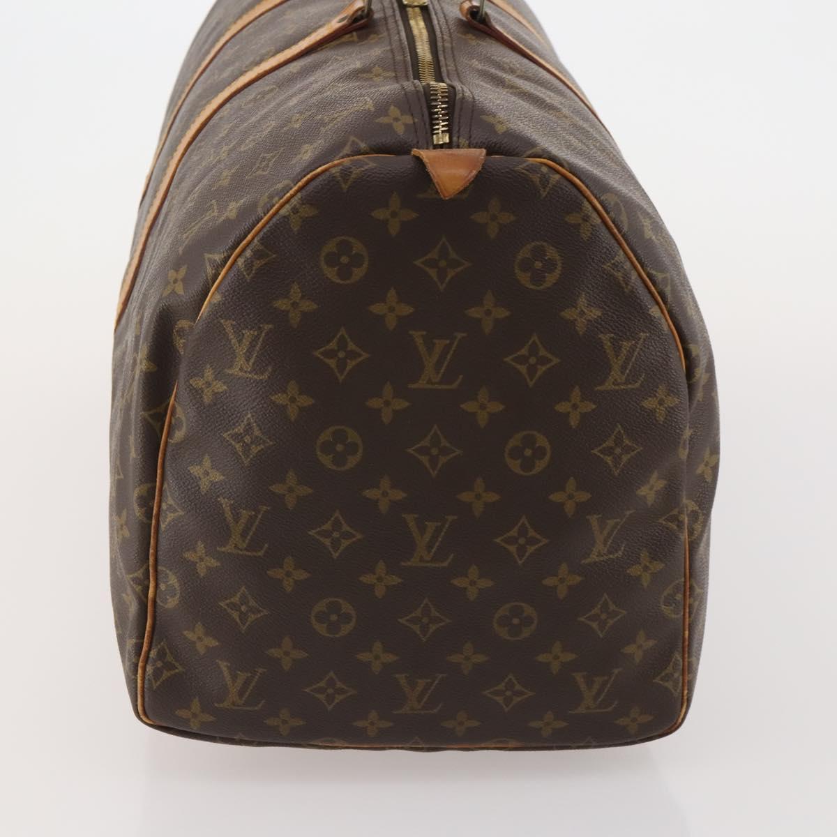 LOUIS VUITTON Monogram Keepall 55 Boston Bag M41424 LV Auth 191086