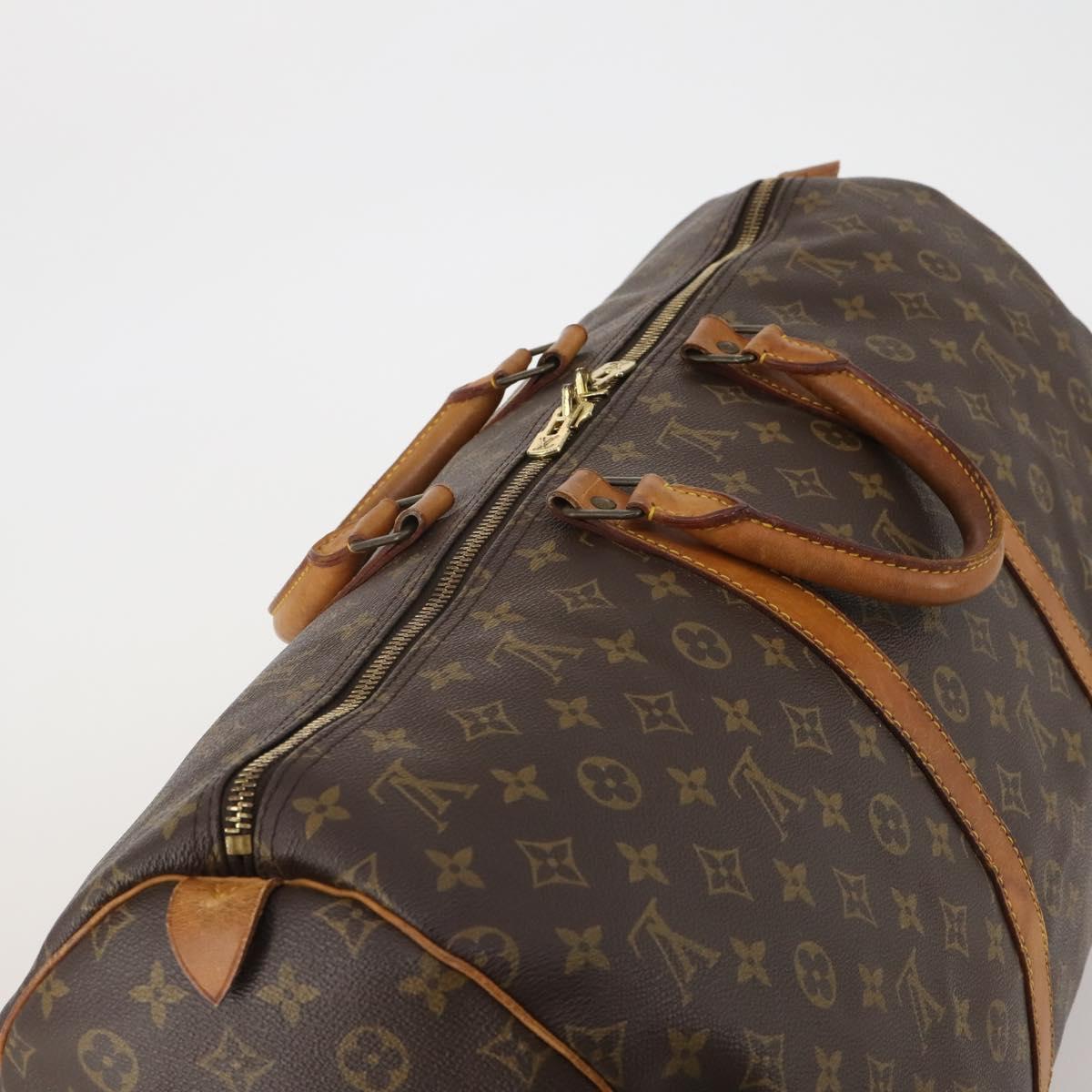 LOUIS VUITTON Monogram Keepall 55 Boston Bag M41424 LV Auth 191086