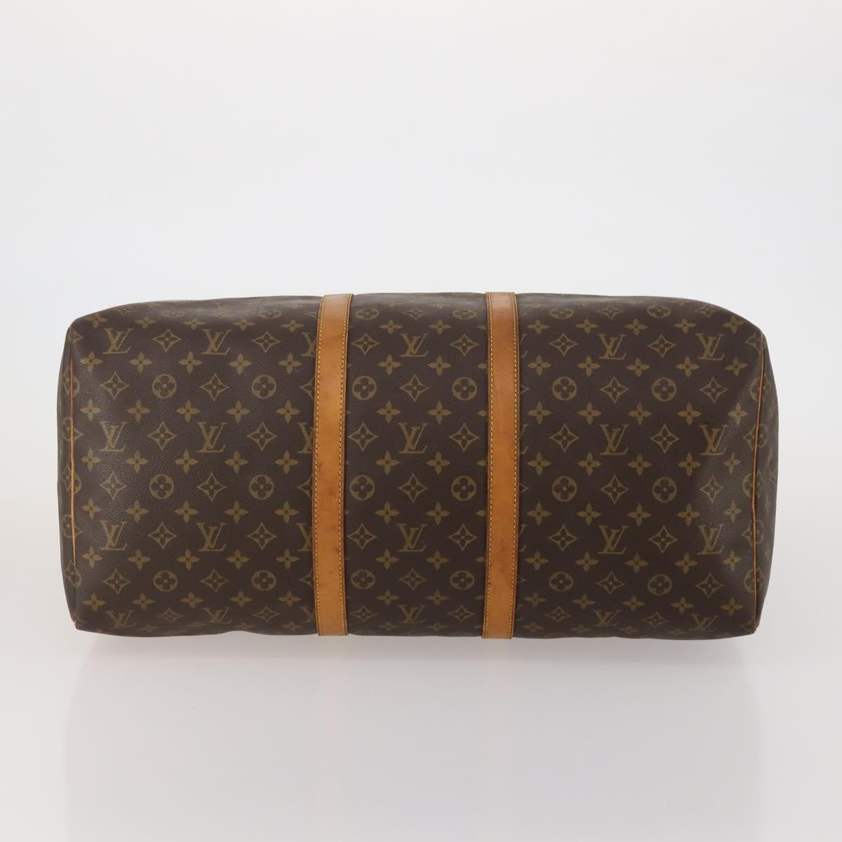 LOUIS VUITTON Monogram Keepall 55 Boston Bag M41424 LV Auth 191086