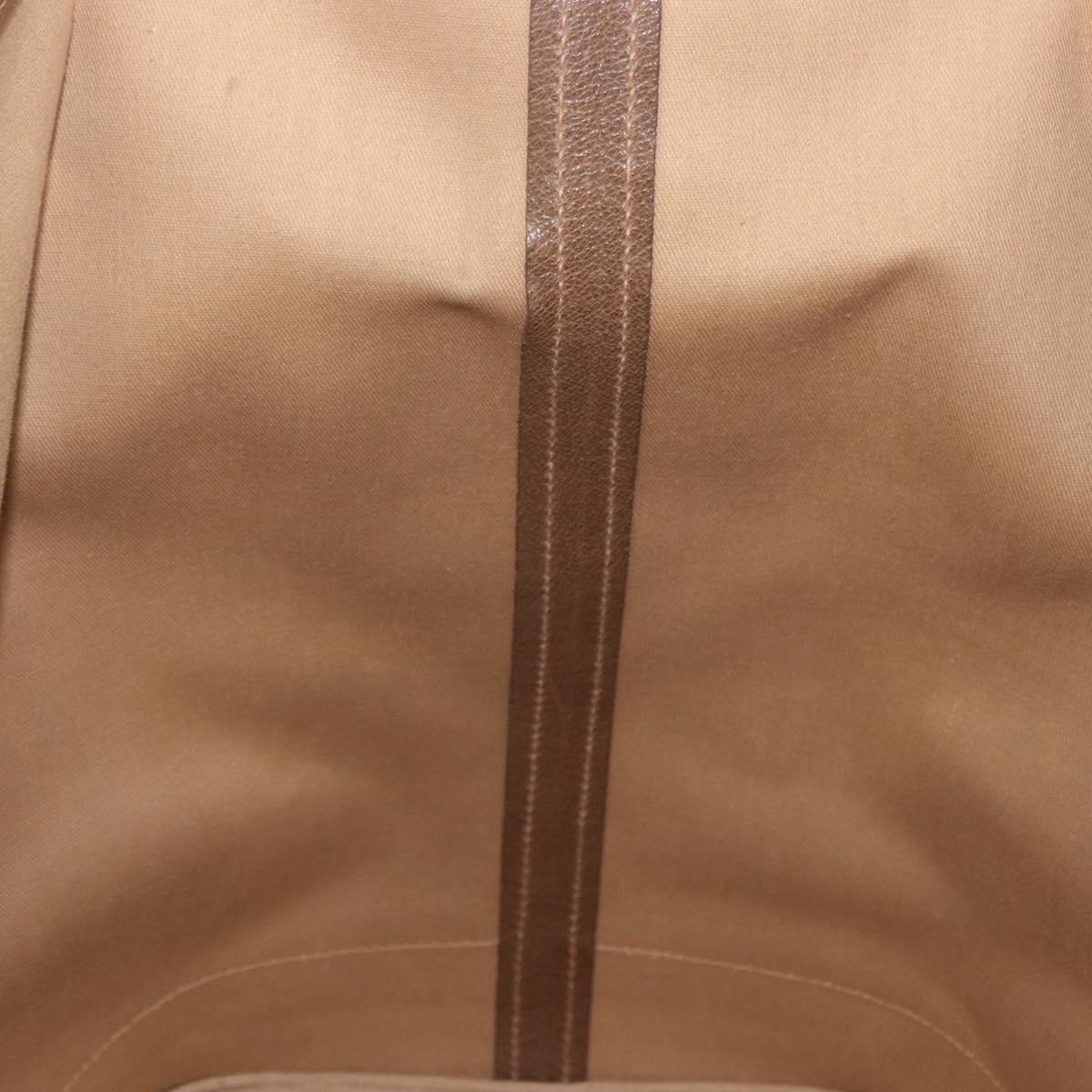 GUCCI GG Supreme Boston Bag PVC Beige Gold Auth 191087