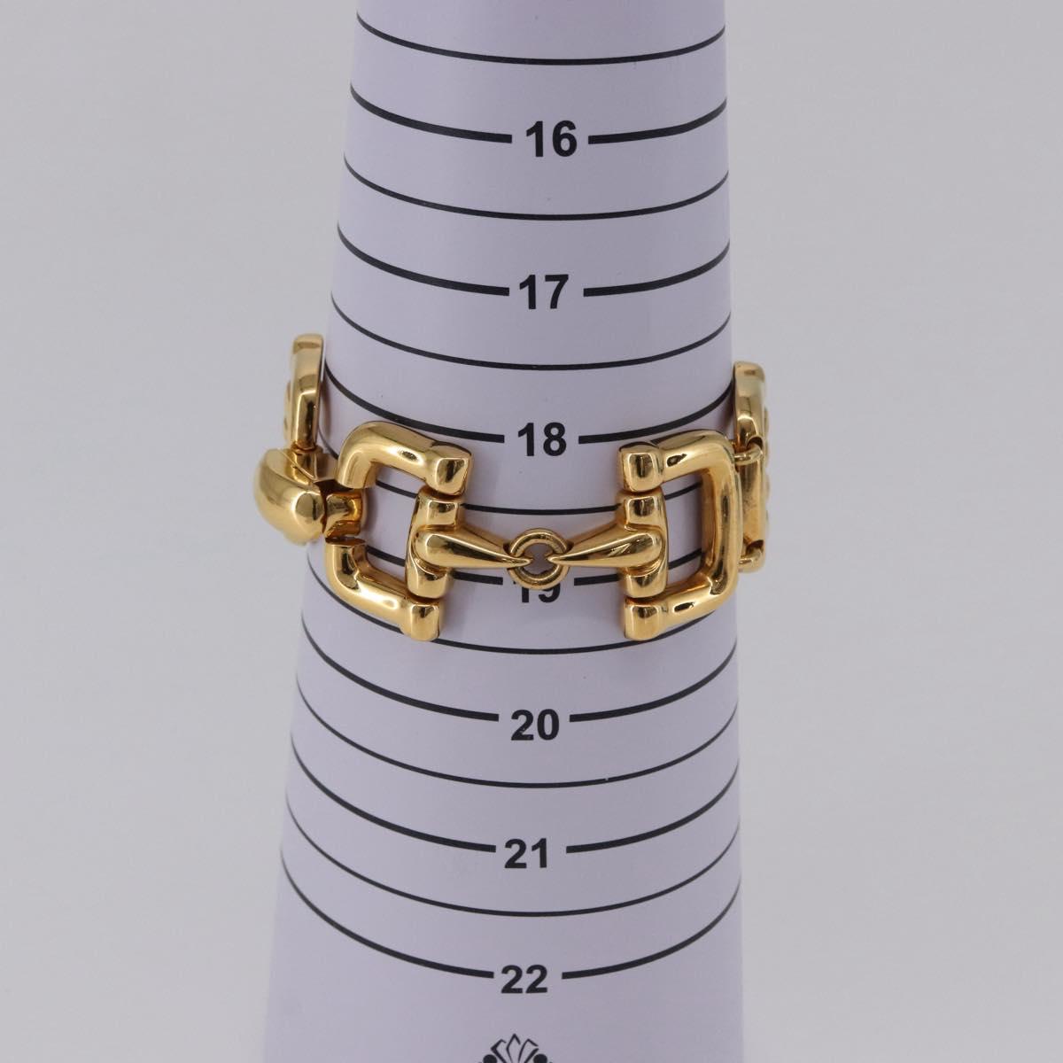 GUCCI Horsebit Bracelet metal Gold Auth 191123M