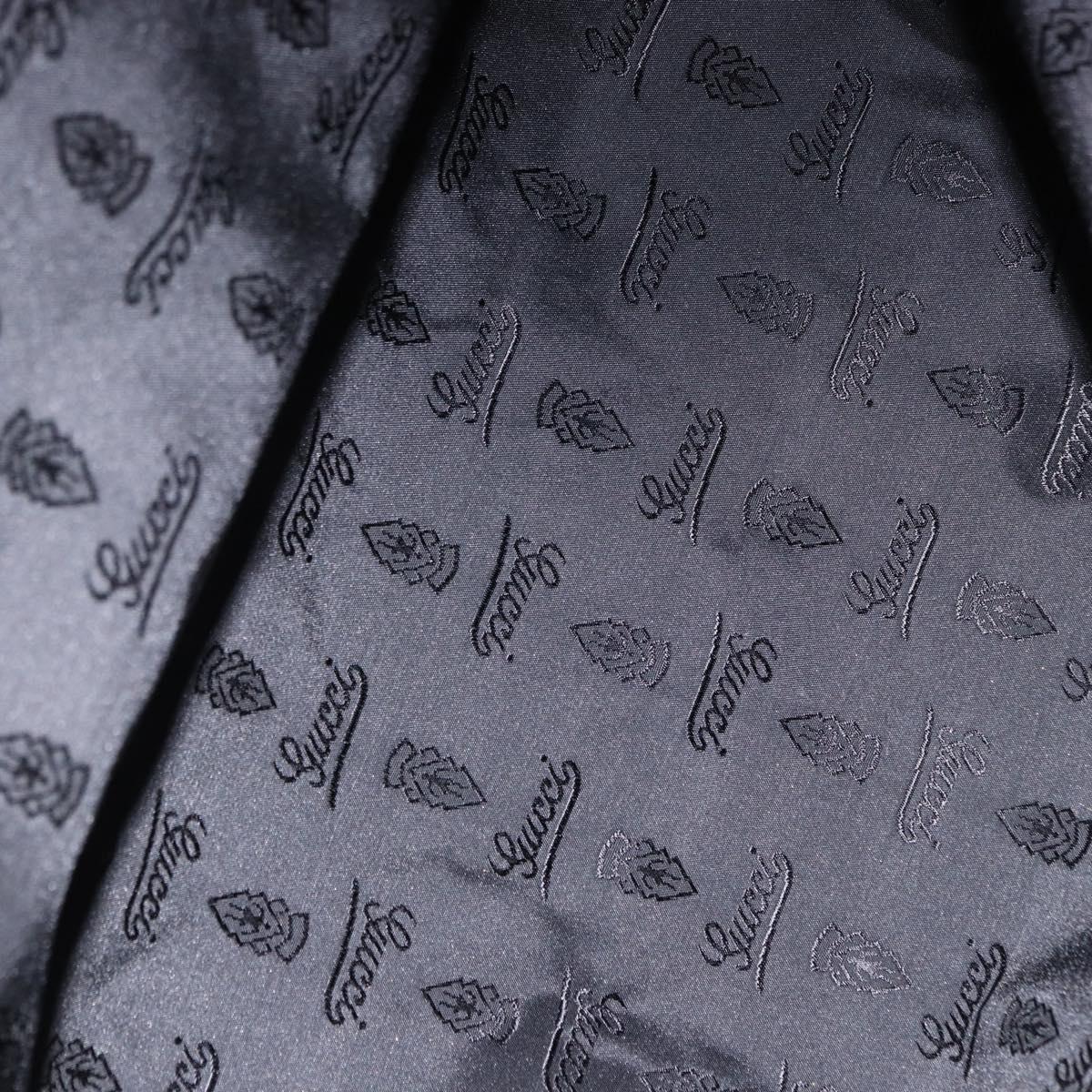 GUCCI Tote Bag Canvas Black Silver 194465 Auth 191127