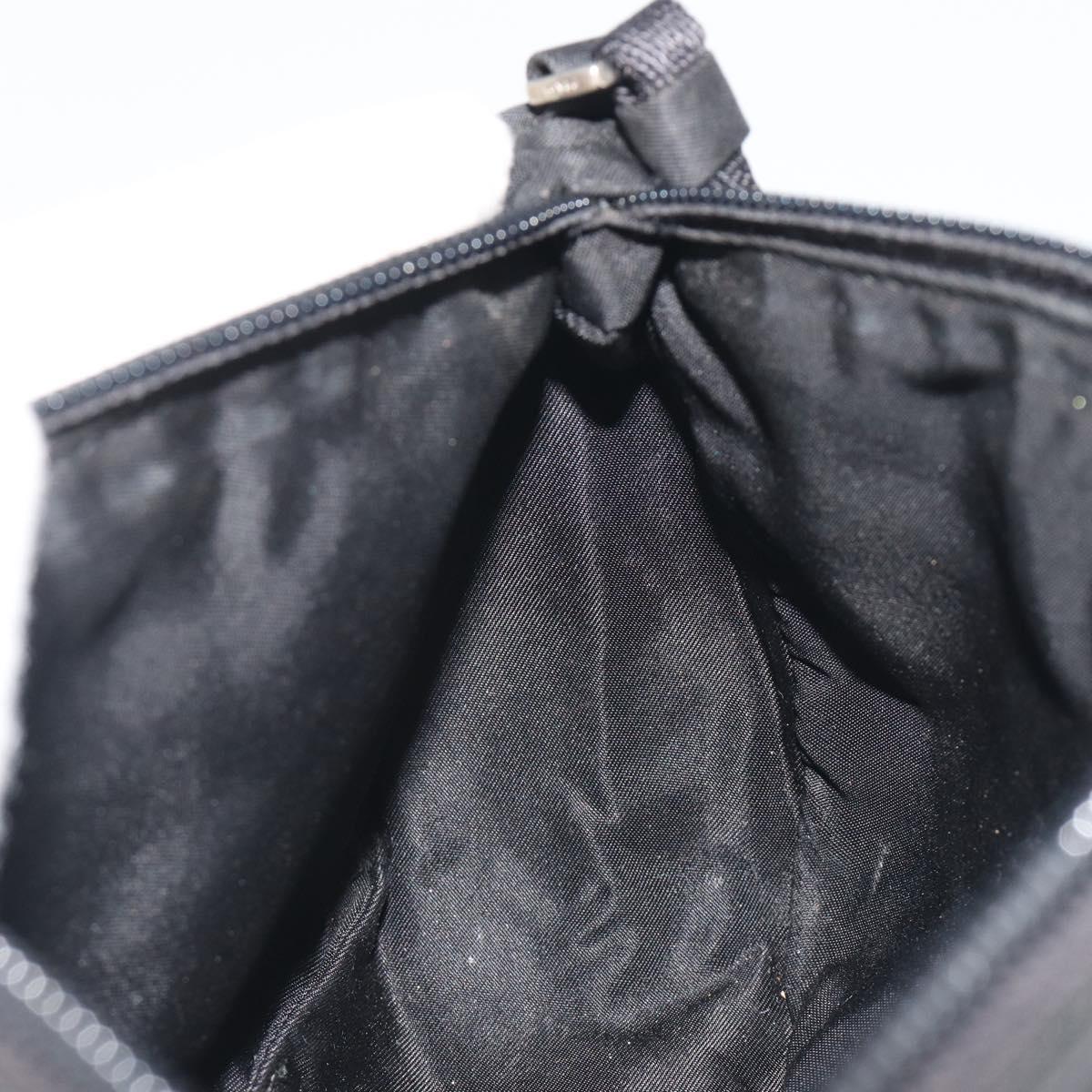 PRADA Accessory Pouch Nylon Black Silver Auth 191130A