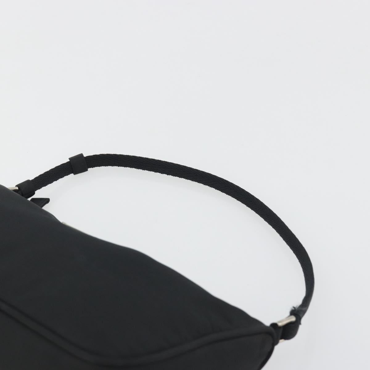 PRADA Accessory Pouch Nylon Black Silver Auth 191130A