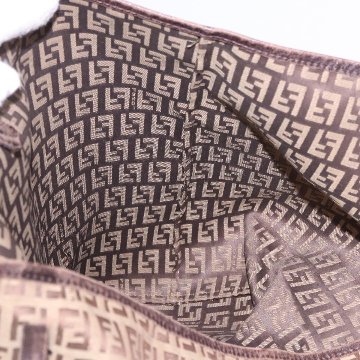 FENDI Zucchino Canvas Tote Bag Beige Auth 191133