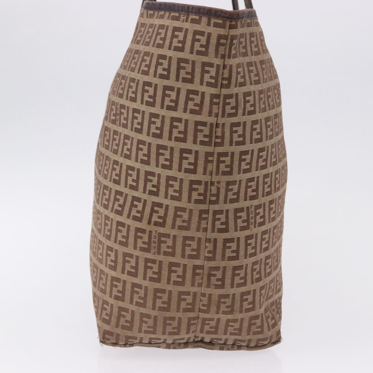 FENDI Zucchino Canvas Tote Bag Beige Auth 191133