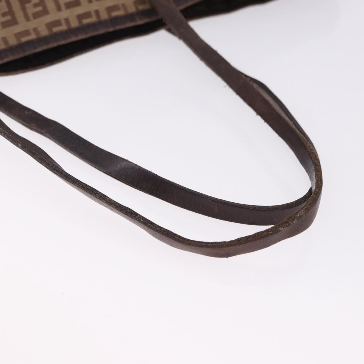 FENDI Zucchino Canvas Tote Bag Beige Auth 191133