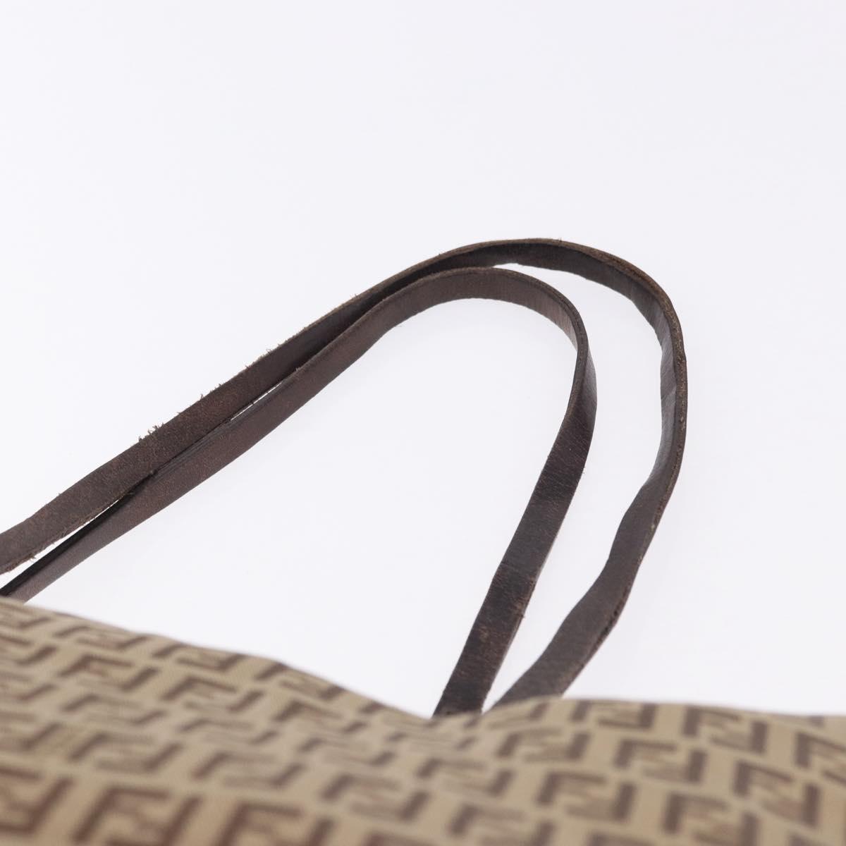 FENDI Zucchino Canvas Tote Bag Beige Auth 191133
