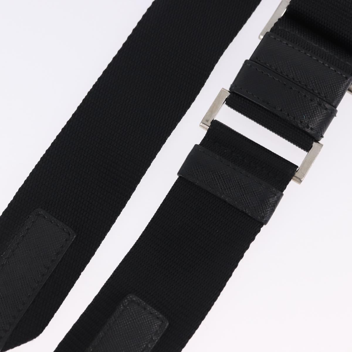 PRADA Shoulder Strap Canvas 33.9""-51.2"" Black Auth 191137