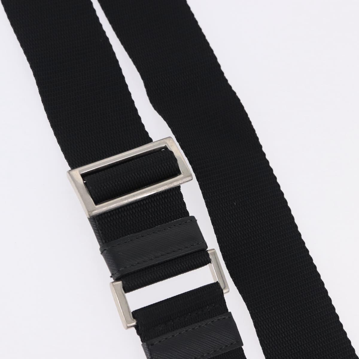 PRADA Shoulder Strap Canvas 33.9""-51.2"" Black Auth 191137