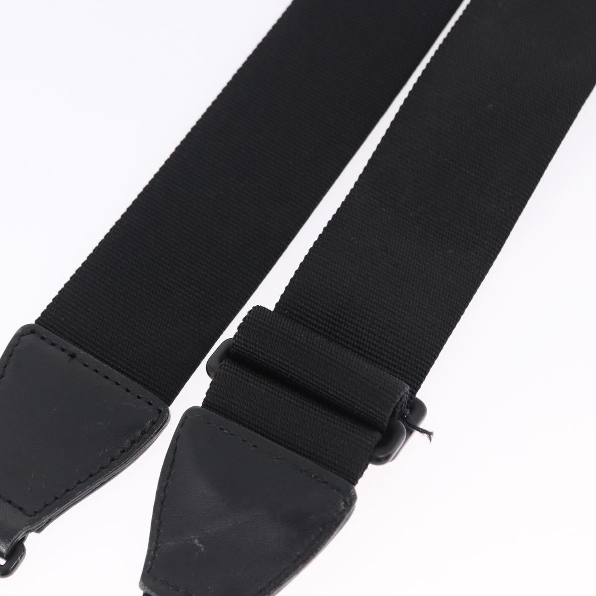 CHANEL Adjustable Shoulder Strap Canvas 31.5""-53.1"" Black CC Auth 191141