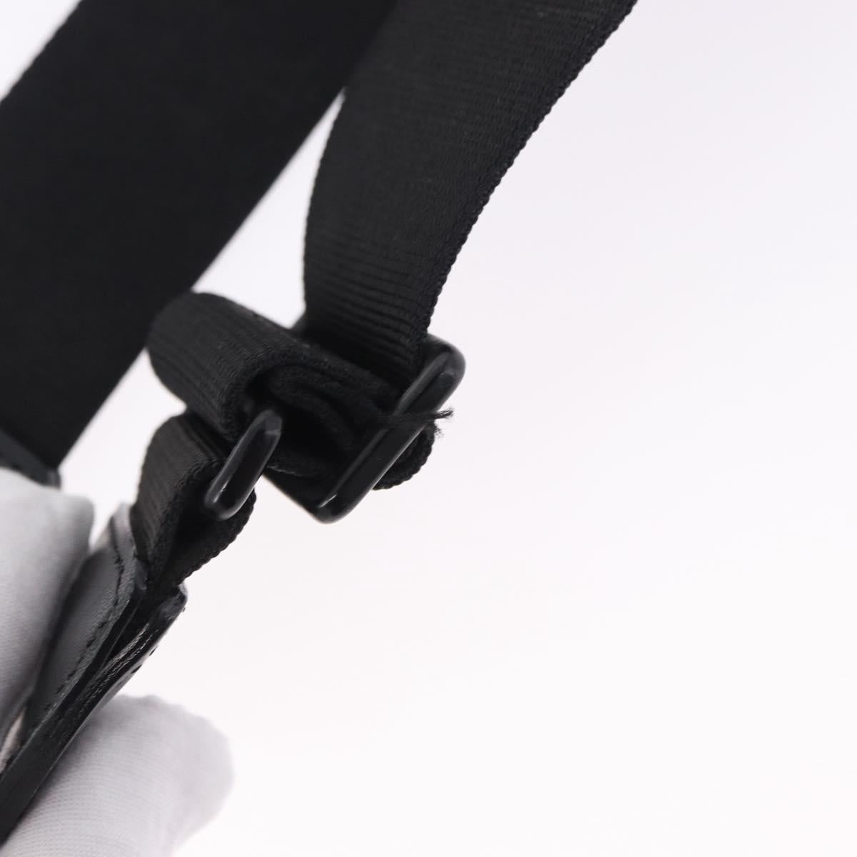 CHANEL Adjustable Shoulder Strap Canvas 31.5""-53.1"" Black CC Auth 191141