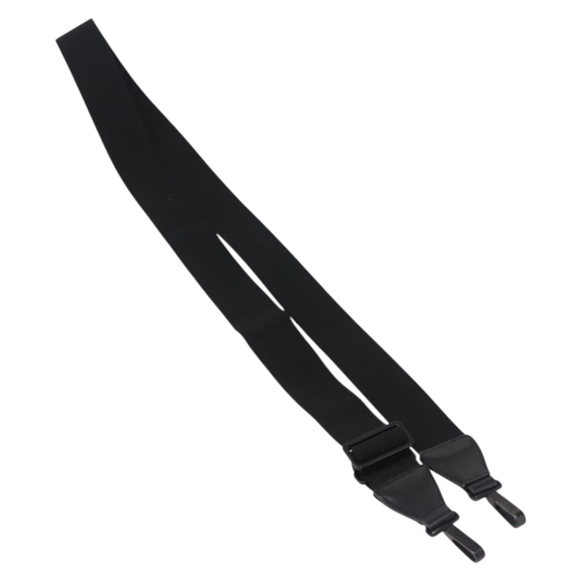 CHANEL Adjustable Shoulder Strap Canvas 31.5""-53.1"" Black CC Auth 191141