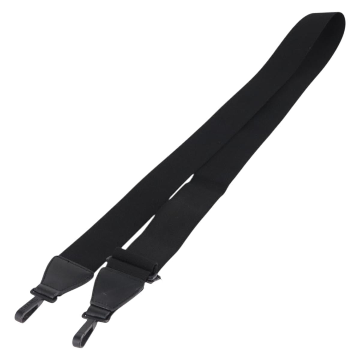CHANEL Adjustable Shoulder Strap Canvas 31.5""-53.1"" Black CC Auth 191141
