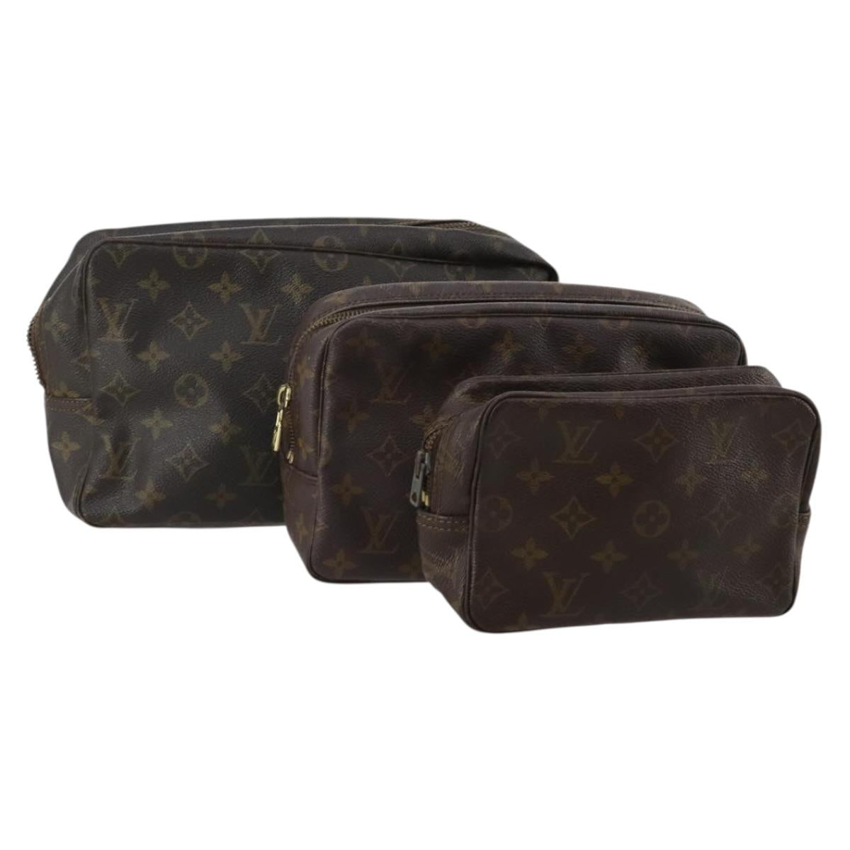 LOUIS VUITTON Monogram Clutch Bag 3 Set LV Auth 191144