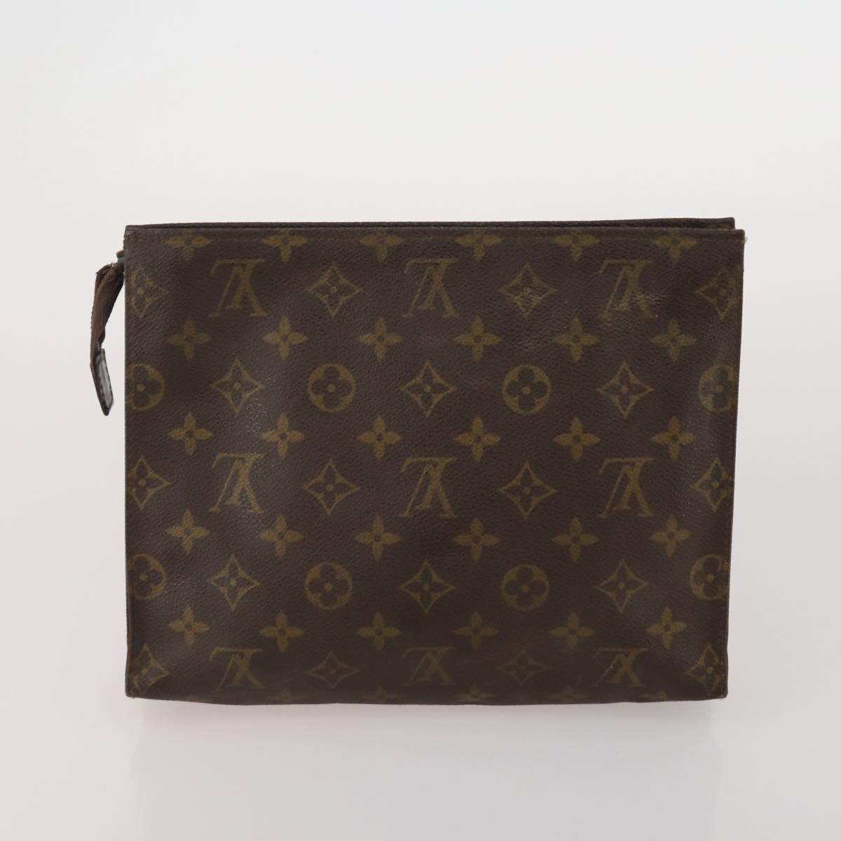LOUIS VUITTON Monogram Vernis Clutch Bag 5 Set Beige LV Auth 191145