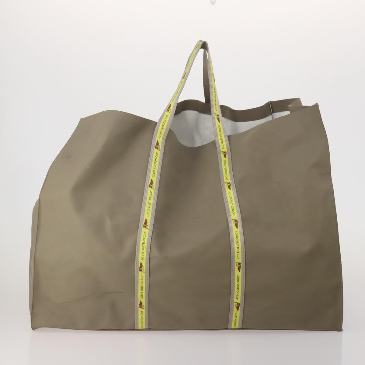 LOUIS VUITTON Monogram Clutch Bag Nylon Leather 5 Set Green Beige LV Auth 191149