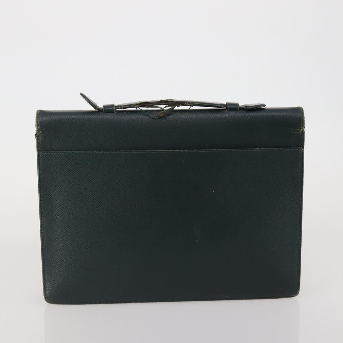 LOUIS VUITTON Monogram Clutch Bag Nylon Leather 5 Set Green Beige LV Auth 191149