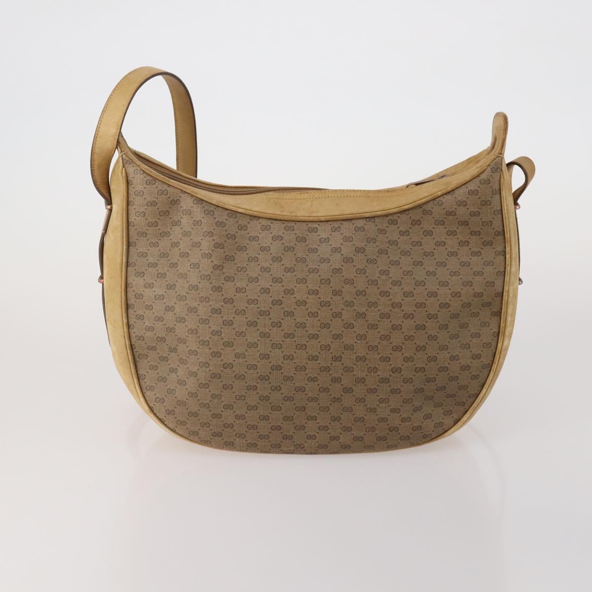 GUCCI GG Supreme GG Canvas Shoulder Bag PVC 5 Set Beige Auth 191152