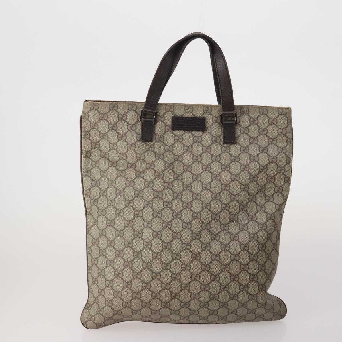 GUCCI GG Supreme GG Canvas Shoulder Bag PVC 5 Set Beige Auth 191152