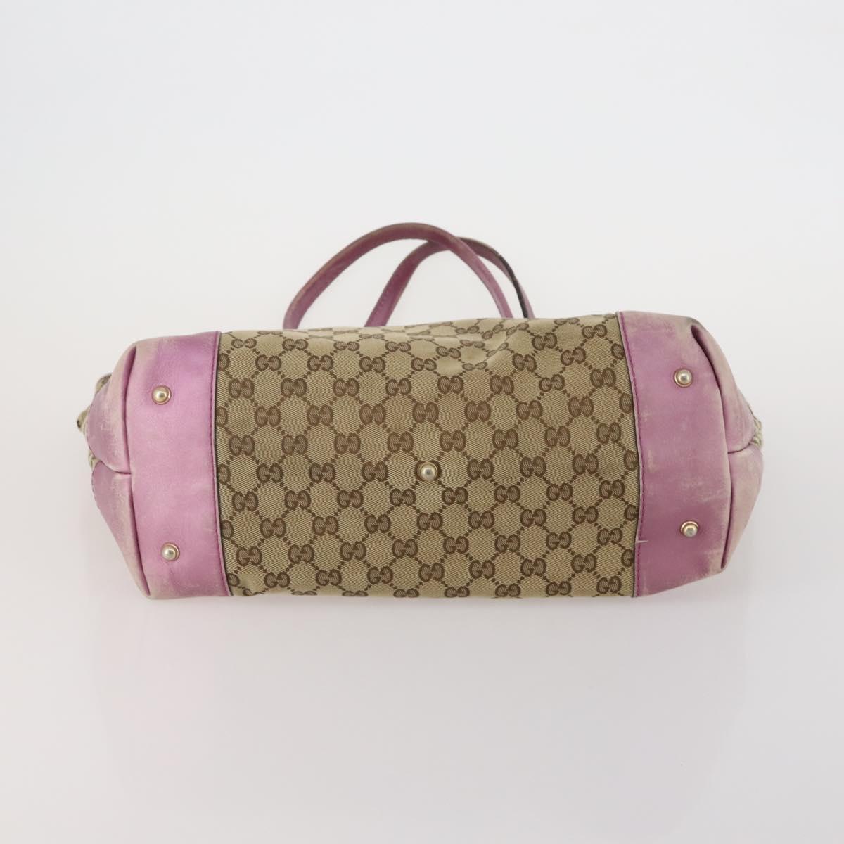 GUCCI GG Supreme GG Canvas Shoulder Bag PVC 5 Set Beige Auth 191152