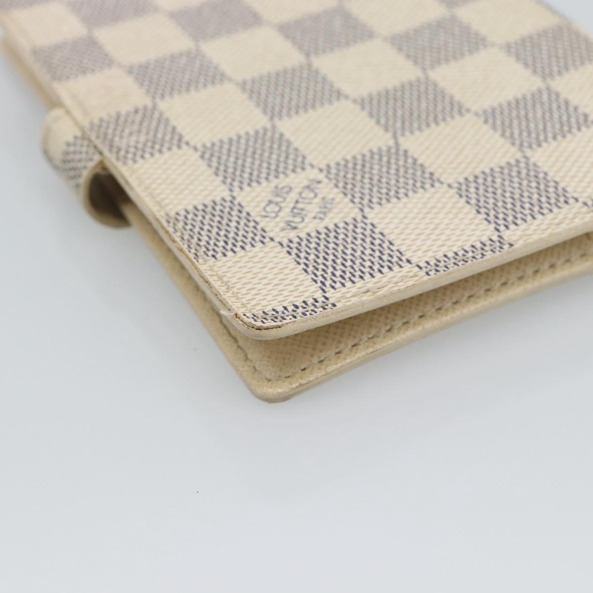 LOUIS VUITTON Damier Azur Agenda PM Day Planner Cover R20706 LV Auth 191157A