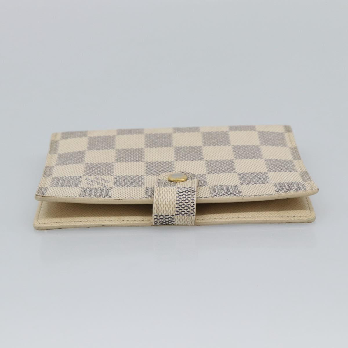 LOUIS VUITTON Damier Azur Agenda PM Day Planner Cover R20706 LV Auth 191157A