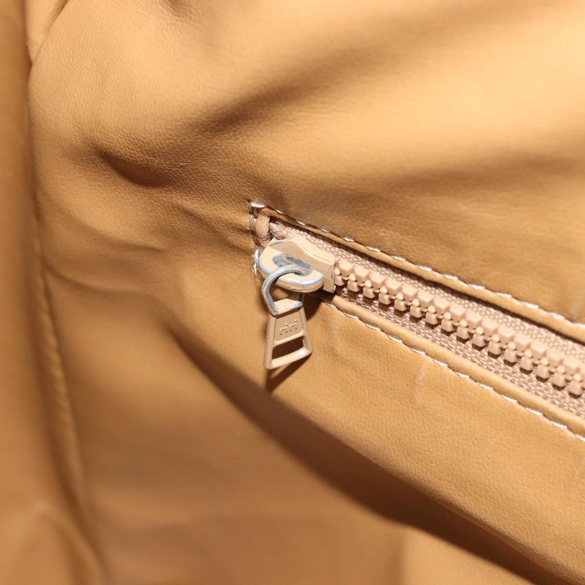 CELINE Macadam Tote Bag PVC Leather Brown Gold Tone Auth 191179