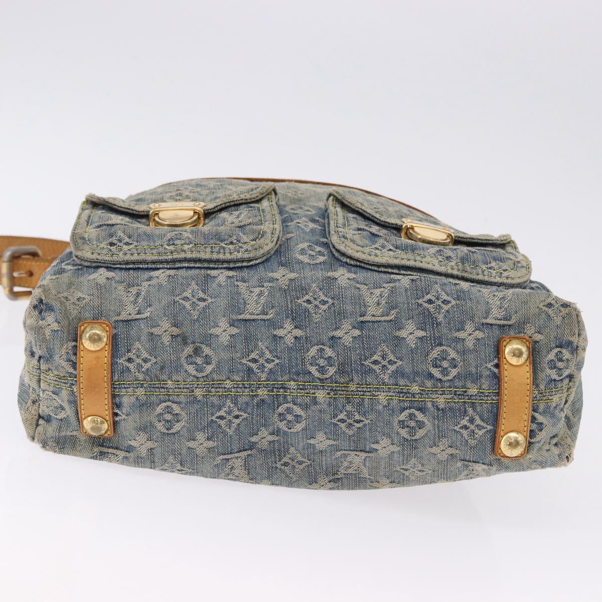 LOUIS VUITTON Monogram Denim Buggy GM Shoulder Bag Blue M95048 LV Auth 191180