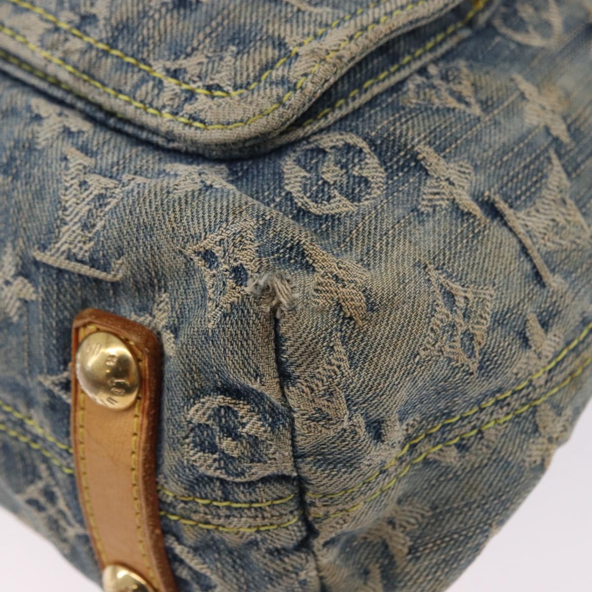 LOUIS VUITTON Monogram Denim Buggy GM Shoulder Bag Blue M95048 LV Auth 191180