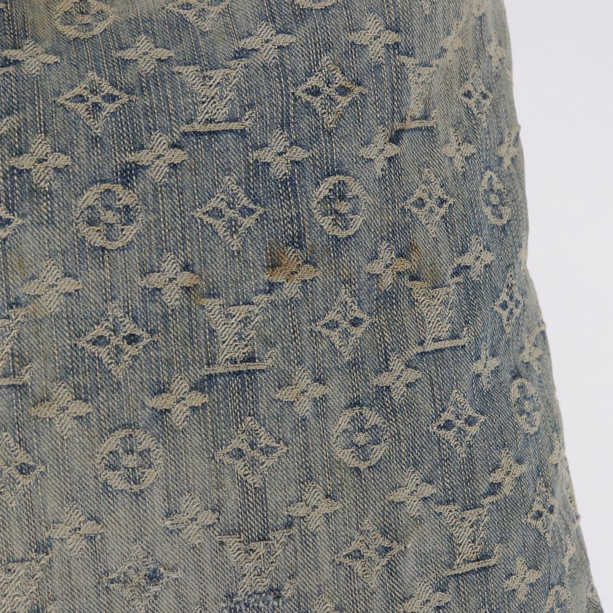 LOUIS VUITTON Monogram Denim Buggy GM Shoulder Bag Blue M95048 LV Auth 191180