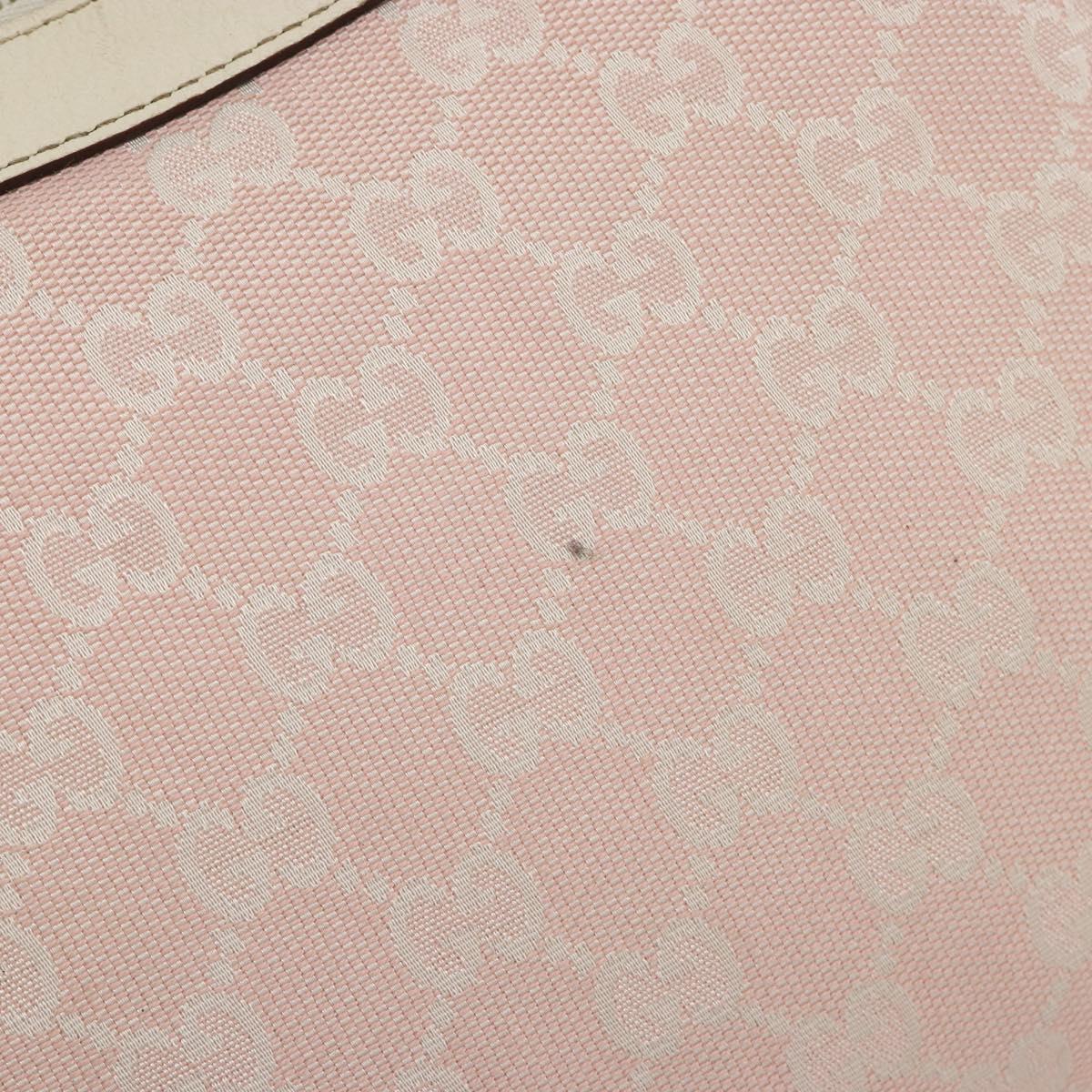 GUCCI GG Canvas Shoulder Bag Pink Gold 146244 Auth 191250A