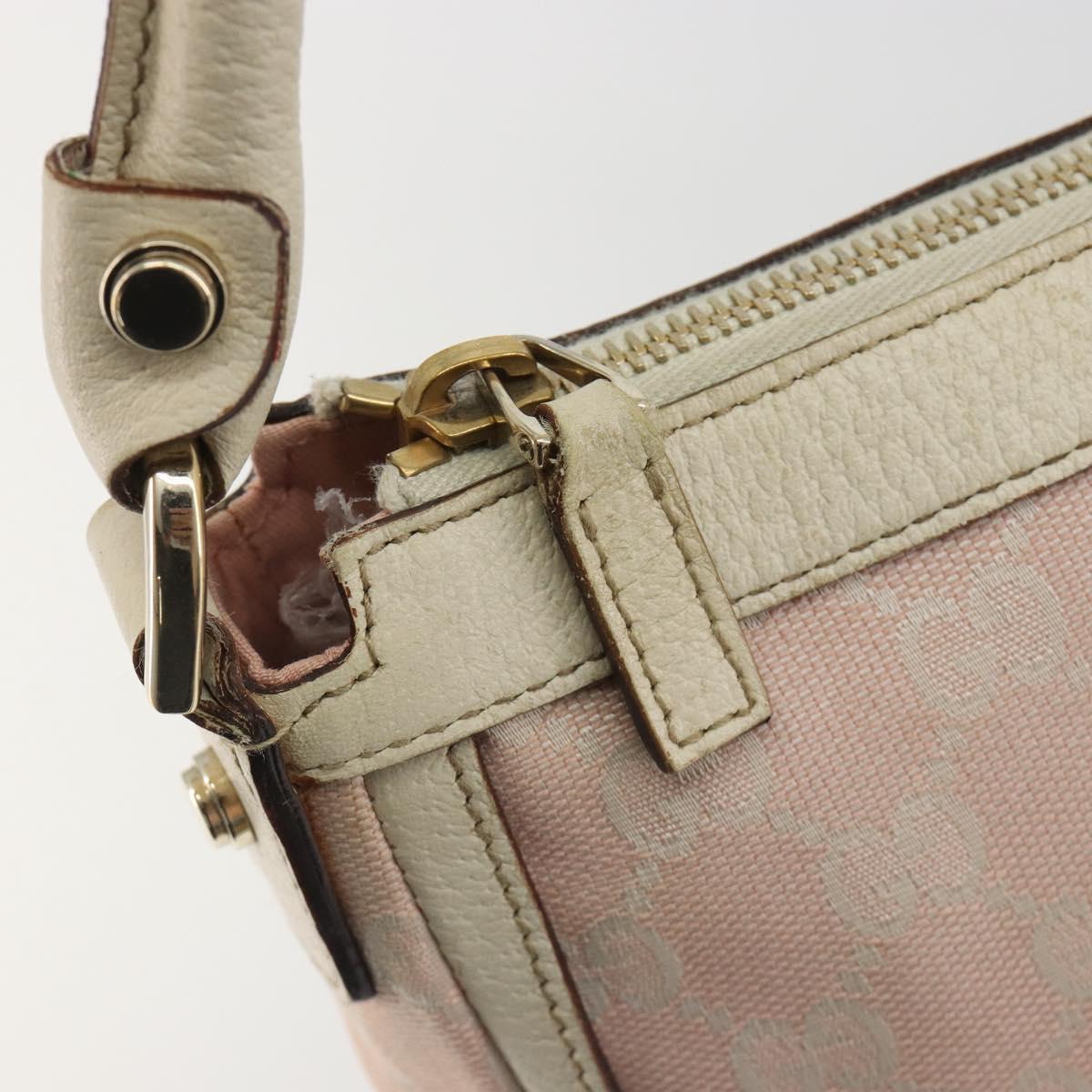 GUCCI GG Canvas Shoulder Bag Pink Gold 146244 Auth 191250A