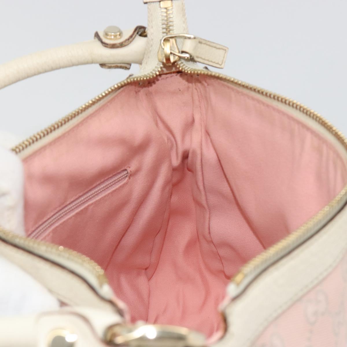 GUCCI GG Canvas Shoulder Bag Pink Gold 146244 Auth 191250A
