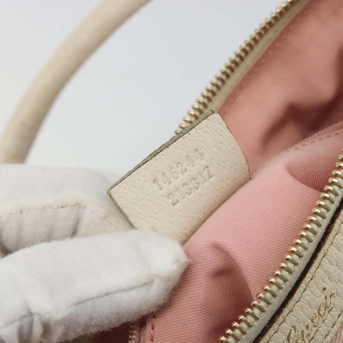 GUCCI GG Canvas Shoulder Bag Pink Gold 146244 Auth 191250A