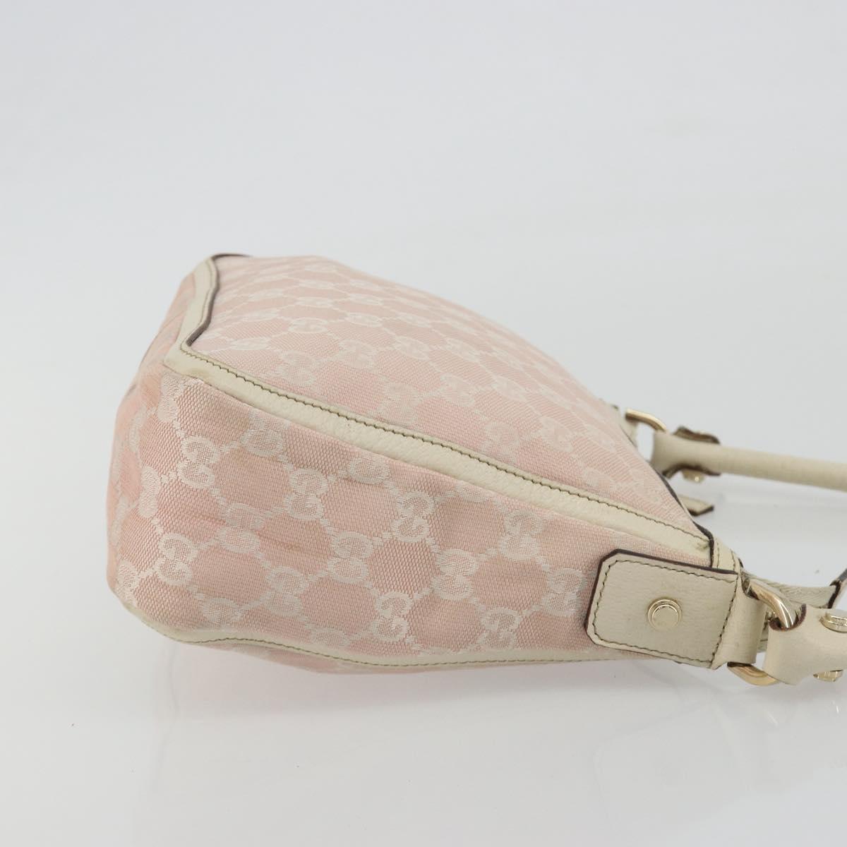 GUCCI GG Canvas Shoulder Bag Pink Gold 146244 Auth 191250A