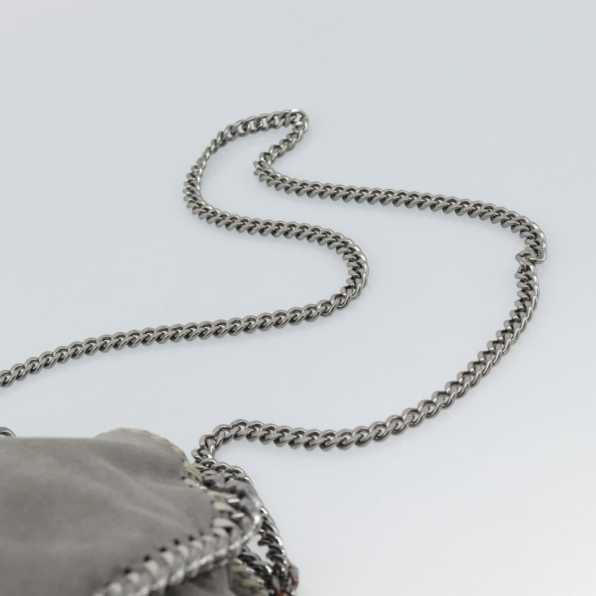 Stella MacCartney Chain Farabella Mini Bag Polyester 2way Gray Auth 191251A