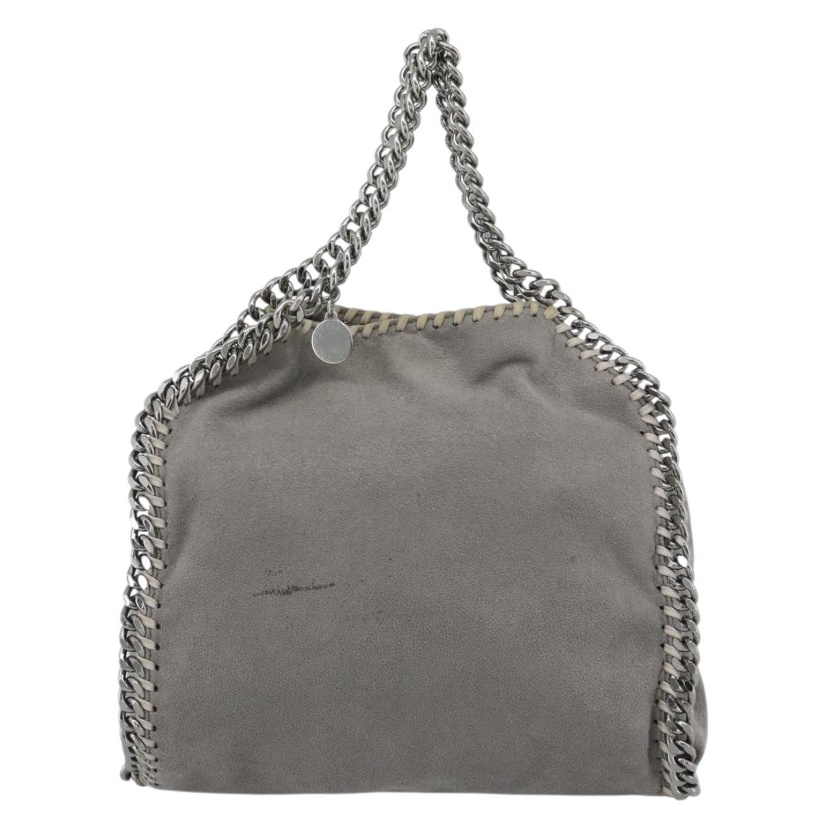 Stella MacCartney Chain Farabella Mini Bag Polyester 2way Gray Auth 191251A