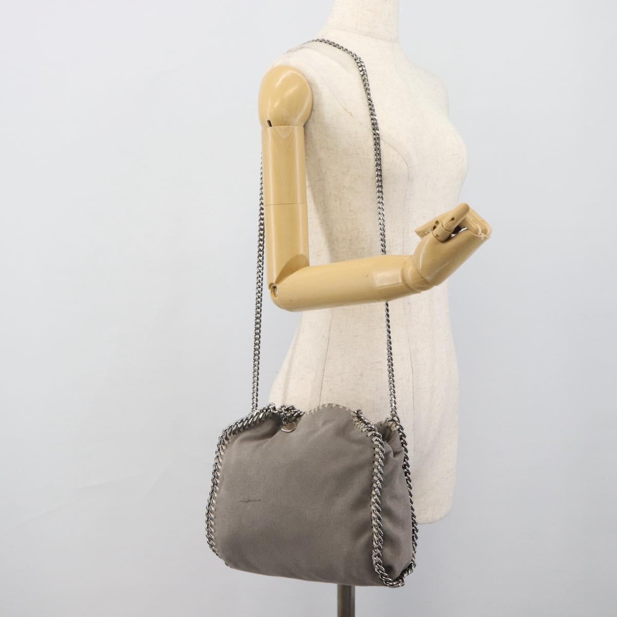 Stella MacCartney Chain Farabella Mini Bag Polyester 2way Gray Auth 191251A