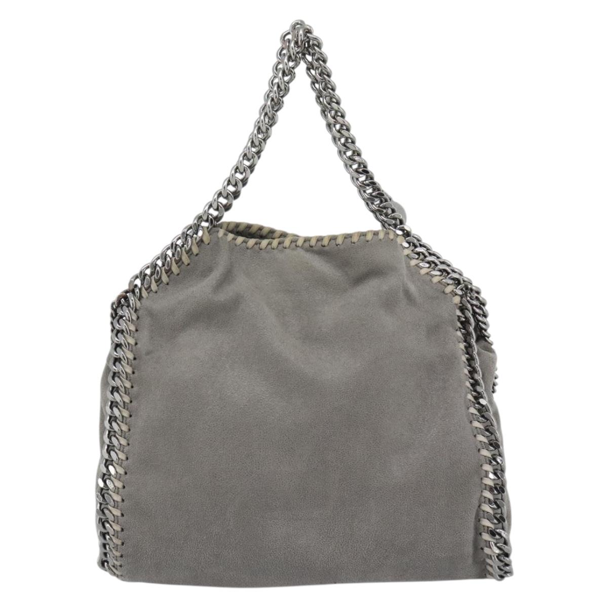 Stella MacCartney Chain Farabella Mini Bag Polyester 2way Gray Auth 191251A