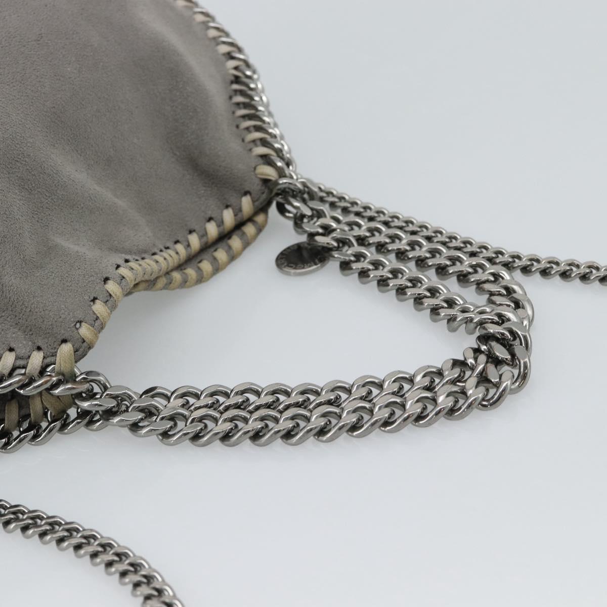 Stella MacCartney Chain Farabella Mini Bag Polyester 2way Gray Auth 191251A