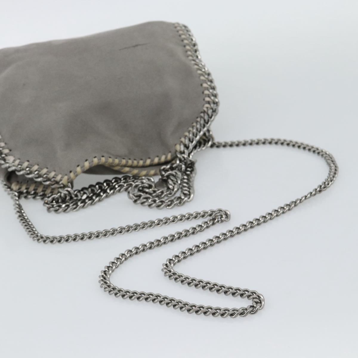 Stella MacCartney Chain Farabella Mini Bag Polyester 2way Gray Auth 191251A